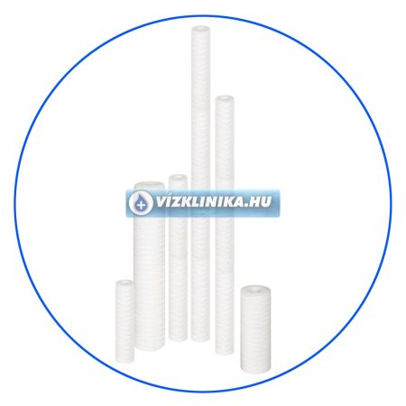 Szűrőbetét 5 mikronos, üledék szűréséhez, fonalas / tekercselt PP, 20x4" Szűrőbetét 5 mikronos, üledék szűréséhez, fonalas / tekercselt PP, 20x4"