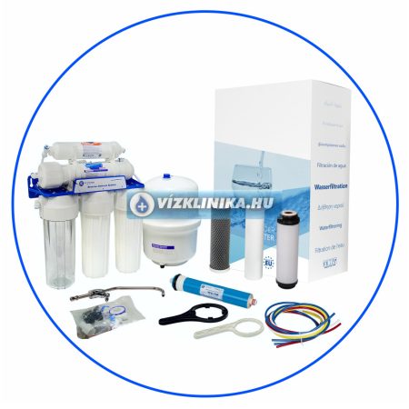 Aquafilter 6 utas fordított ozmózis rendszerű víztisztító, ásványi anyag visszapótlóval (FRO5M)