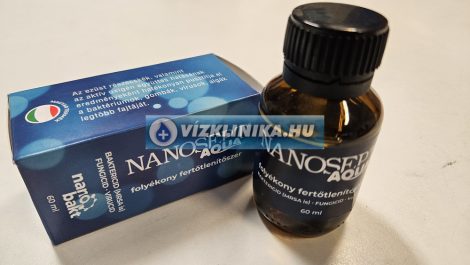 NANOSEPT® AQUA fertőtlenítőszer víztisztítókhoz, konyhai eszközökhöz és hűtökhöz, 60 ml